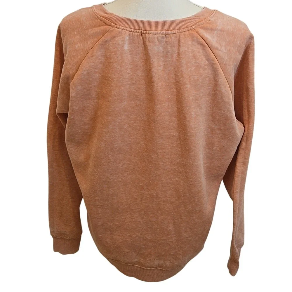 Simply Southern Sweatshirt Pullover Orange Distressed Messy‎ Hair G - Size Small - Picture 4 of 8